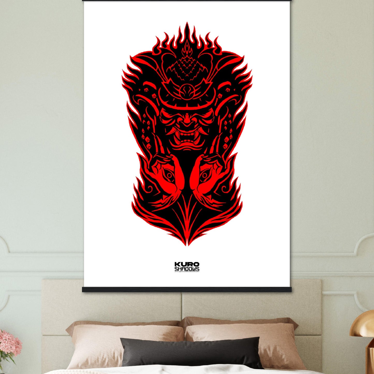 KURO SHADOWS "Red Samurai" Premium Matte Paper Poster with Hanger