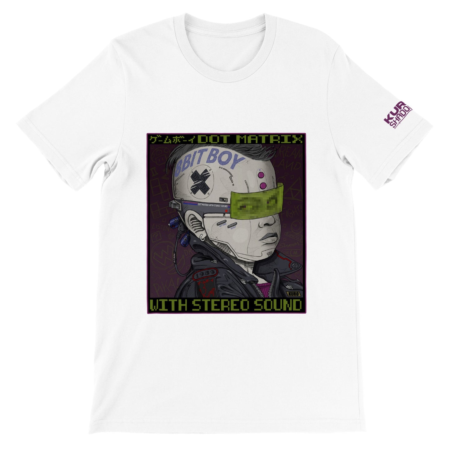 KURO SHADOWS "8-Bit Boy" Premium Unisex Crewneck T-shirt