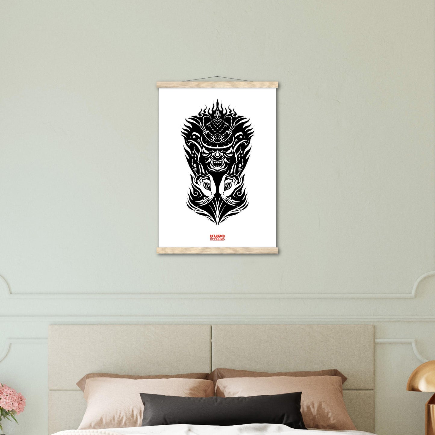 KURO SHADOWS "Black Samurai" Premium Matte Paper Poster with Hanger